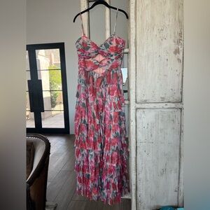 Gianni Bini Plisse Floral Dress
